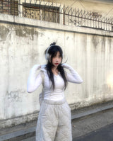 ボタンスリットスリムフーディー / Button Slit Slim Hoodie