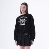 バンブッククラブスウェットシャツ/0 7 banned book club sweatshirt - BLACK