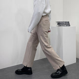 レッグ アップ サイド スリット スラックス / UN702 Leg Up side slit slacks (2 colors)