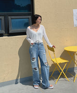 ローライズダメージパンツ / no.5170 low rise damage pants