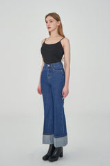 ブーツカットロールアップノンスパンデニムパンツ/BOOT CUT ROLLED UP NON-SPAN DENIM [6639]