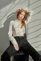 ウェーブクロップシャツ/WAVY CROPPED SHIRT