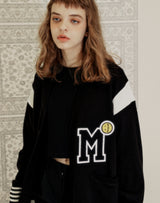 M PATCH VARSITY CARDIGAN BLACK (6691449143414)
