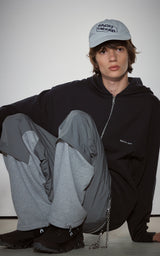 PIPPING MIX PANTS_GRAY