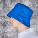 Stud Drop Over Fit Bucket Hat Blue
