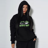 BURNING CAR HOODIE BLACK (6616271257718)