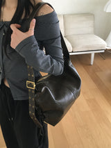 Willin ストライプ ボタン スリット オフショルダー T シャツ