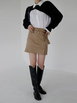ダブルベルトミニスカート / Double Belt Mini Skirt (3color)