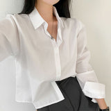 シャツレストランクロップデイリーシャツ / [8color] Shirt Restaurant Crop Daily Shirt