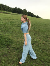 ホリゾンデニムセットアップシャツ