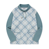 COLORING CHECK PATTERN SWEATSHIRT [MINT]