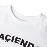リンクルエフェクトロゴプリントロングスリーブTシャツ / (UNISEX) Wrinkle Effect Logo Print Long Sleeve T-shirt(White)