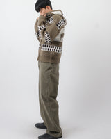 リープワイドピーチナッピングコットンパンツ/leap wide peach napping ccotton pants 2color