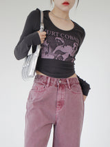 カットクロップTシャツ / Cut Crop T-shirt (3color)