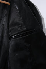 エッセンシャルブレザーレザージャケット/Essential Blazer Leather Jacket J23 Black