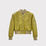 De Lap Muscle Shoulder Crop Leather Jacket (3color)