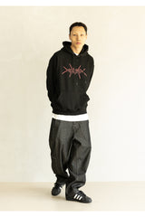 MASS THORN DESTROYED HOODIE MFHHD004-BK