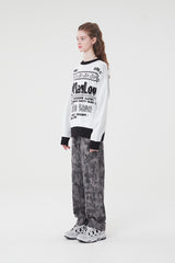 ドゥードゥルチェリーピクセルグラフィックニット／DOODLE CHERRY PIXEL GRAPHIC KNIT [WHITE]