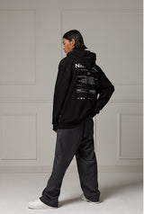 Pigment washed zipup hoodie - Black (4622122352758)