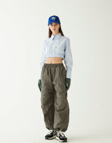 イエロータップクロップシャツ/YELLOW TAP CROP SHIRT LIGHT BLUE