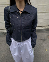 Denim rivet jacket