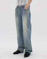 サンディングウォッシュローライズデニムパンツ / Sanding Wash Low Rise Denim Pants