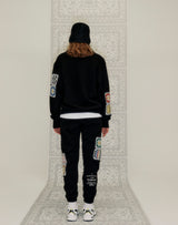 GRANNY SQUARE SWEATSHIRT BLACK (6691428434038)