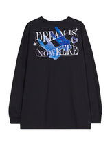 ドリームイズノーウェアオーバーサイズTシャツ/DREAM IS NOWHERE LS OVERSIZED T-SHIRT BLACK