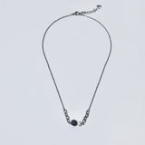 Black printed marble necklace
