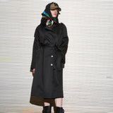 [UNISEX] MILO TRENCH COAT, BLACK (6633111584886)
