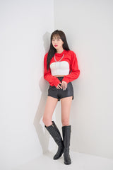 ミッドラインネッククロップTシャツ / (9085) Midline Neck Crop Tee