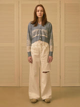 GRADATION KNIT CARDIGAN (BLUE) (6675326697590)