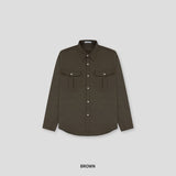 (UNISEX) ツーポケットコットンスタンダードシャツ