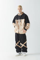 ウィンドブレーカーフーデッドステッチジャケット/BSR2223FWJK035 MMM WINDBREAKER HOODED STRETCH JACKET ROSE GOLD/BLACK