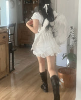snow lace up blouse
