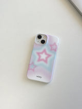 ブラッシュスターフォンケース / witty blush star phone case (pink+skyblue)