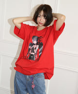 ブラックエンジェルハーフTシャツ / black angel half t-shirt (4497366122614)