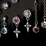 サンライト430-D2ガーネットシルバーイヤリング / Sunlight430-D2 Garnet silver earring (4593409196150)