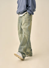 VINTAGE WASHED-OUT DENIM PANTS