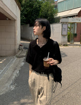 ブラックミニビーズネックレス / [MADE] Black mini beads necklace (1 color)