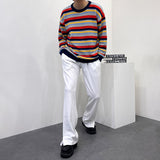 カラフルストライプニットウェア/OWN Colorful Striped Knitwear (2 colors)