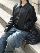 vintage fur two-way blouson jumper