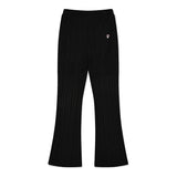 チェリーレースブーツカットパンツ / CHERRY LACE BOOTCUT PANTS [BLACK]