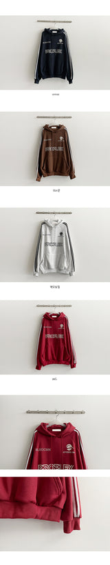 [Fleece] レックスラインカラーボクシーフーディ