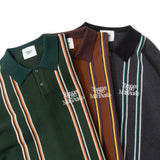 ストライプサマーニットポロ / Stripe summer knit polo I Younger Song x mahagrid