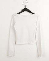 シャロンXレースVネック長袖Tシャツ/Sharon X Lace V-Neck Long Sleeve T-Shirt