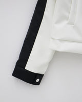 レイシングカラーマッチングレザージャケット / Racing color matching leather jacket (2color)