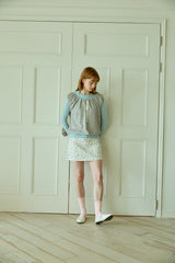 RIBBON SHIRRING TOP