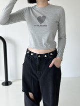 ハートチェッカーTシャツ / Heart Checker T-shirt (3color)