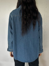 Bold denim loose fit shirt